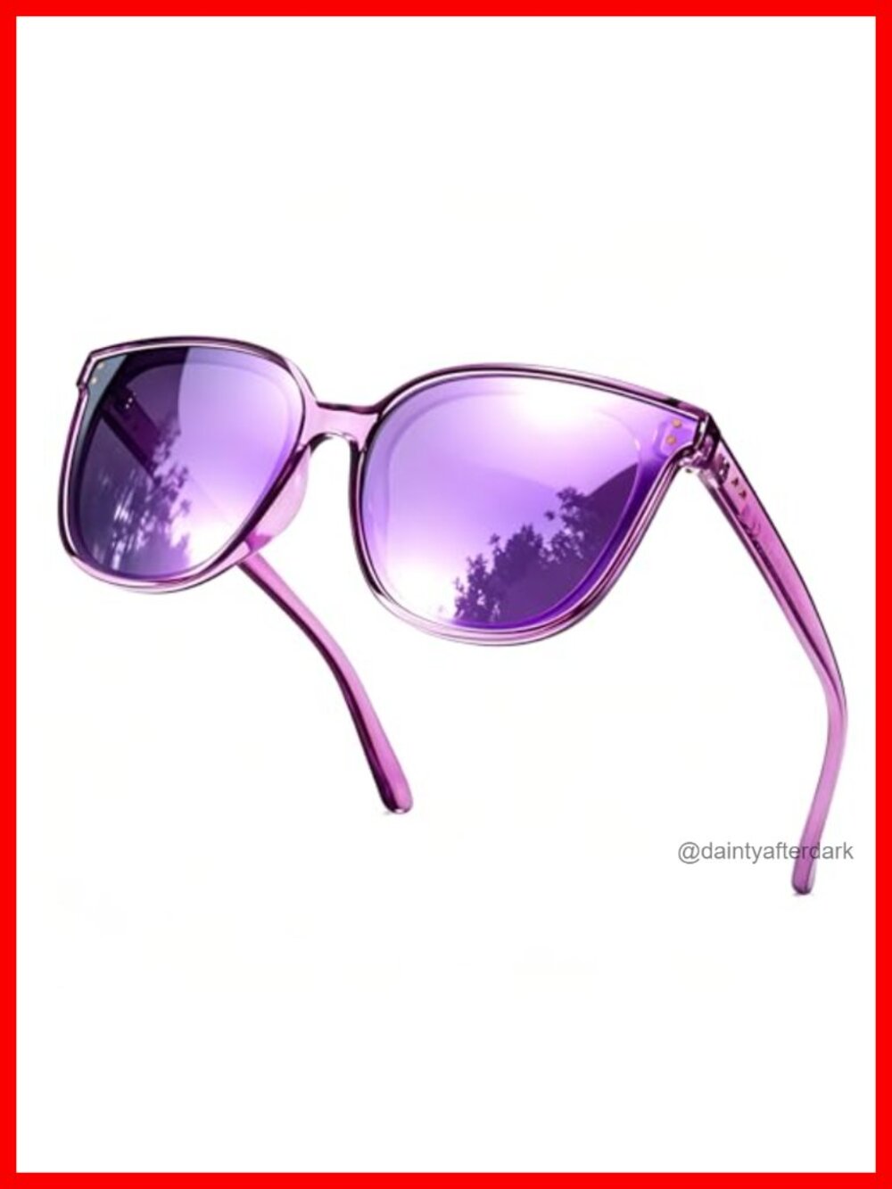 Oversized Polarized Cat Eye Sunglasses UV400 Full Frame TAC Lens